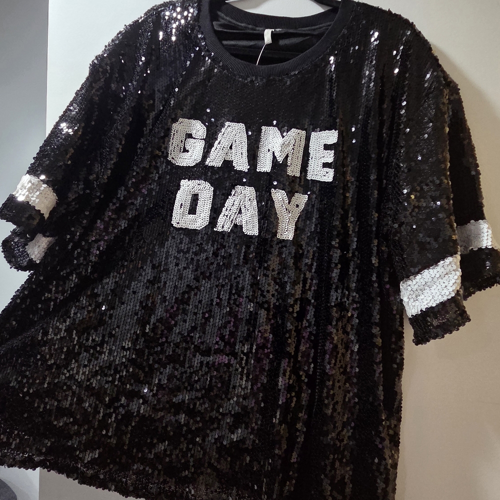 Sequin Game Day Top
